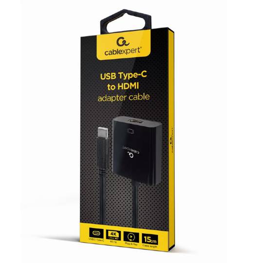 Câble Adaptateur Gembird USB Type-C vers HDMI 4K 60HZ 15cm