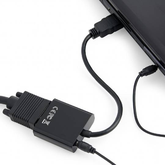 Gembird HDMI to VGA Female Adapter with Audio 3.5mm Length 20cm