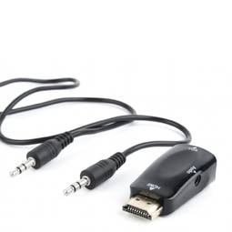 Adaptador Gembird HDMI a VGA femella amb àudio de 3,5mm de longitud de 15 cm
