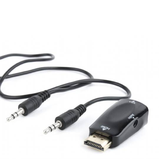 Gembird Adapter żeński HDMI na VGA z dźwiękiem 3,5 mm Długość 15 cm