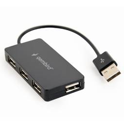 Gembird 4-poorts USB 2.0-adapter in zwart
