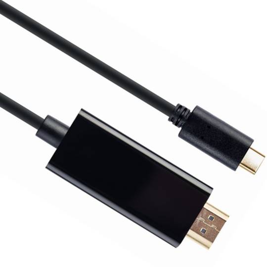 USB-C Stecker auf HDMI Stecker Adapter 4K 30Hz 2m in schwarz