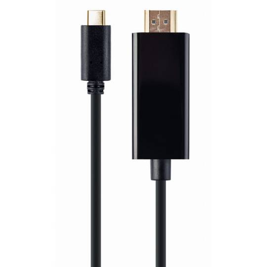 USB-C Stecker auf HDMI Stecker Adapter 4K 30Hz 2m in schwarz