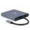Gembird 6-in-1 USB-C Adapter, Gray
