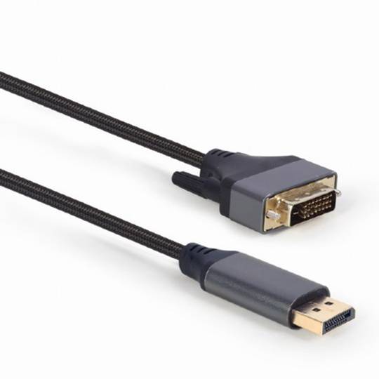 Cable Gembird Premium sèries de DisplayPort a DVI de 24+1 mascle mascle de 1,8m 4K
