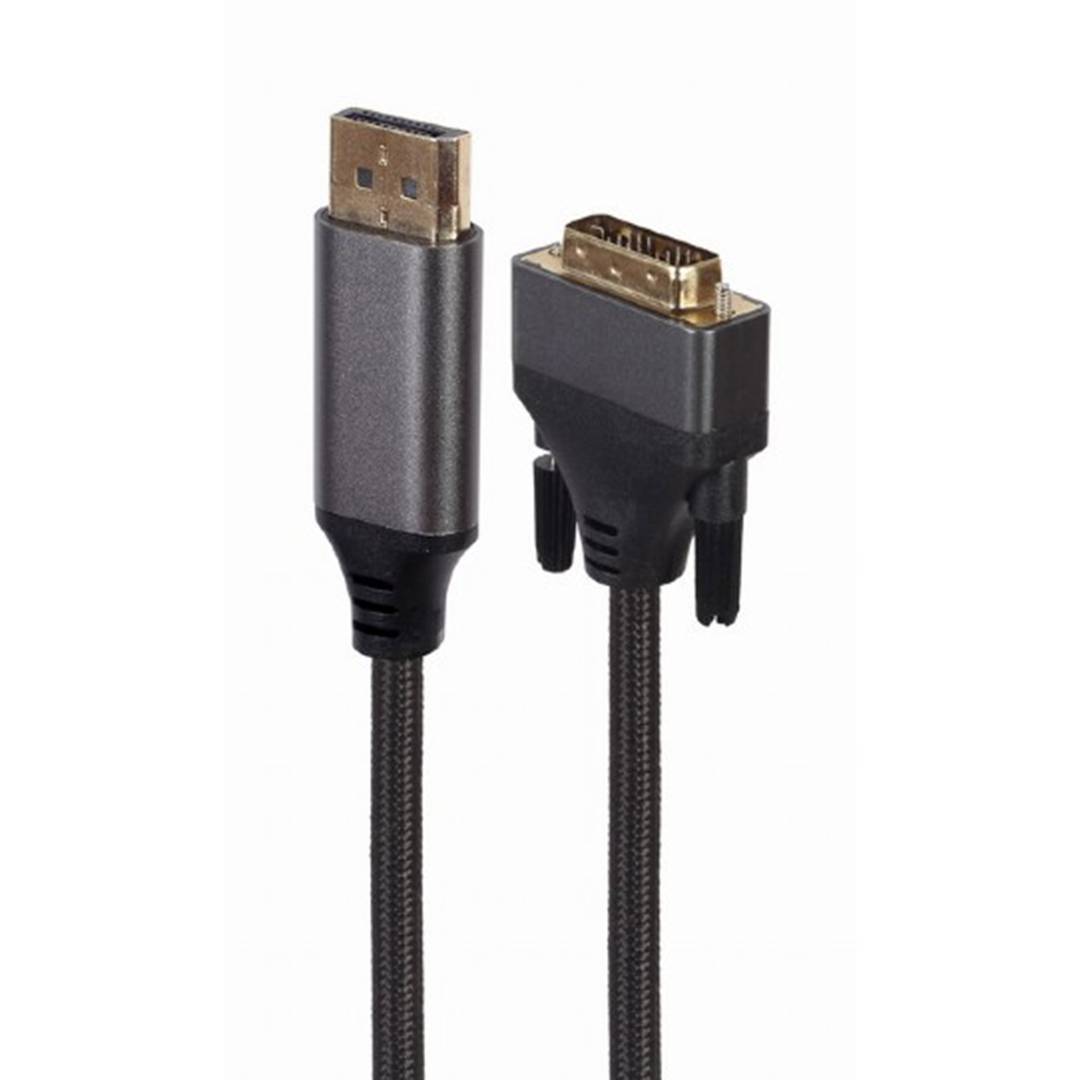 Câble DisplayPort vers DVI 24+1 mâle mâle 1,8 m 4K Gembird Premium Series Cablematic