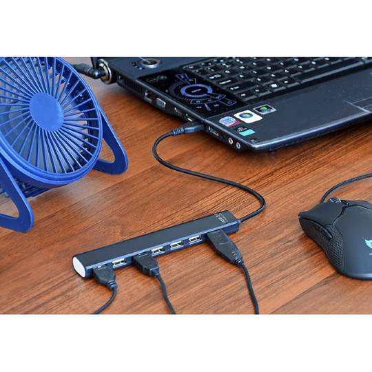 Hub USB 2.0 de 7 ports Negre de Gembird