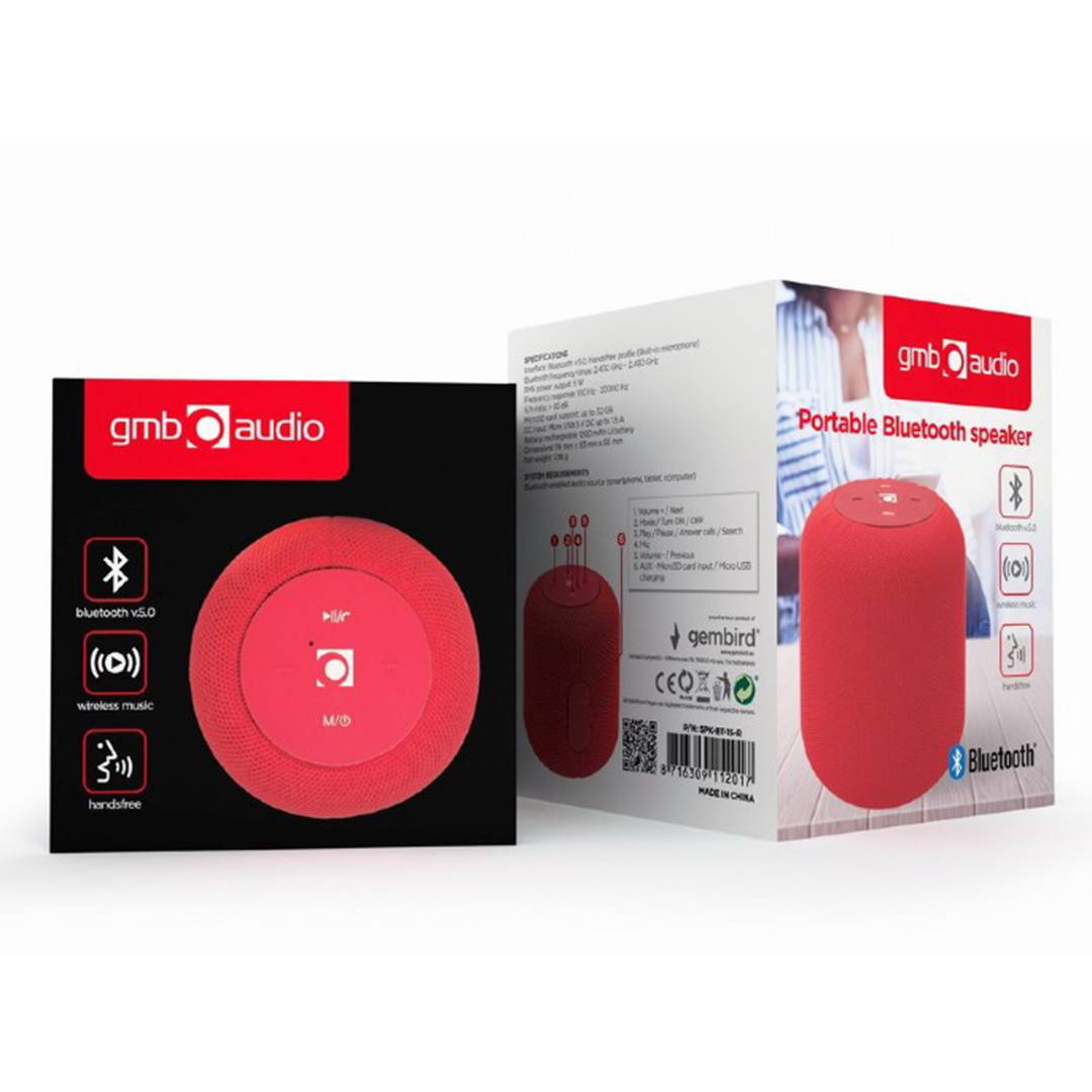 Gembird 5W Bluetooth speaker with microphone