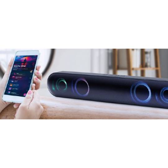Barra de sonido Gembird Bluetooth con efecto de luz LED