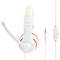 Cuffie stereo Gembird bianche con bordo rosso