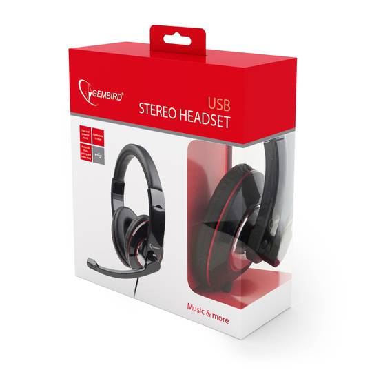 Auriculares Gembird estéreo USB Negros