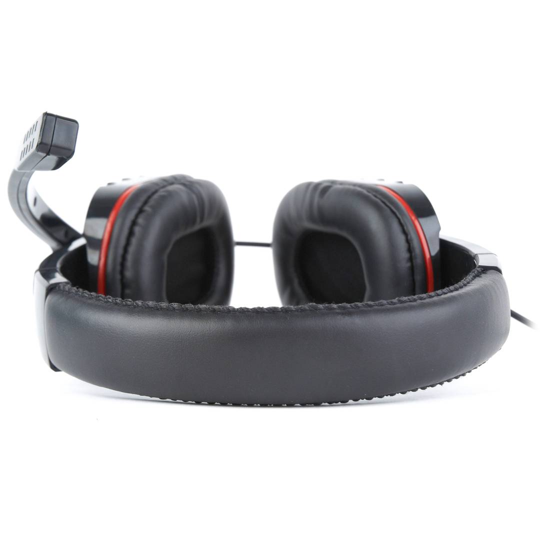 Fones de ouvido estéreo Gembird, preto brilhante, com controle de volume e microfone