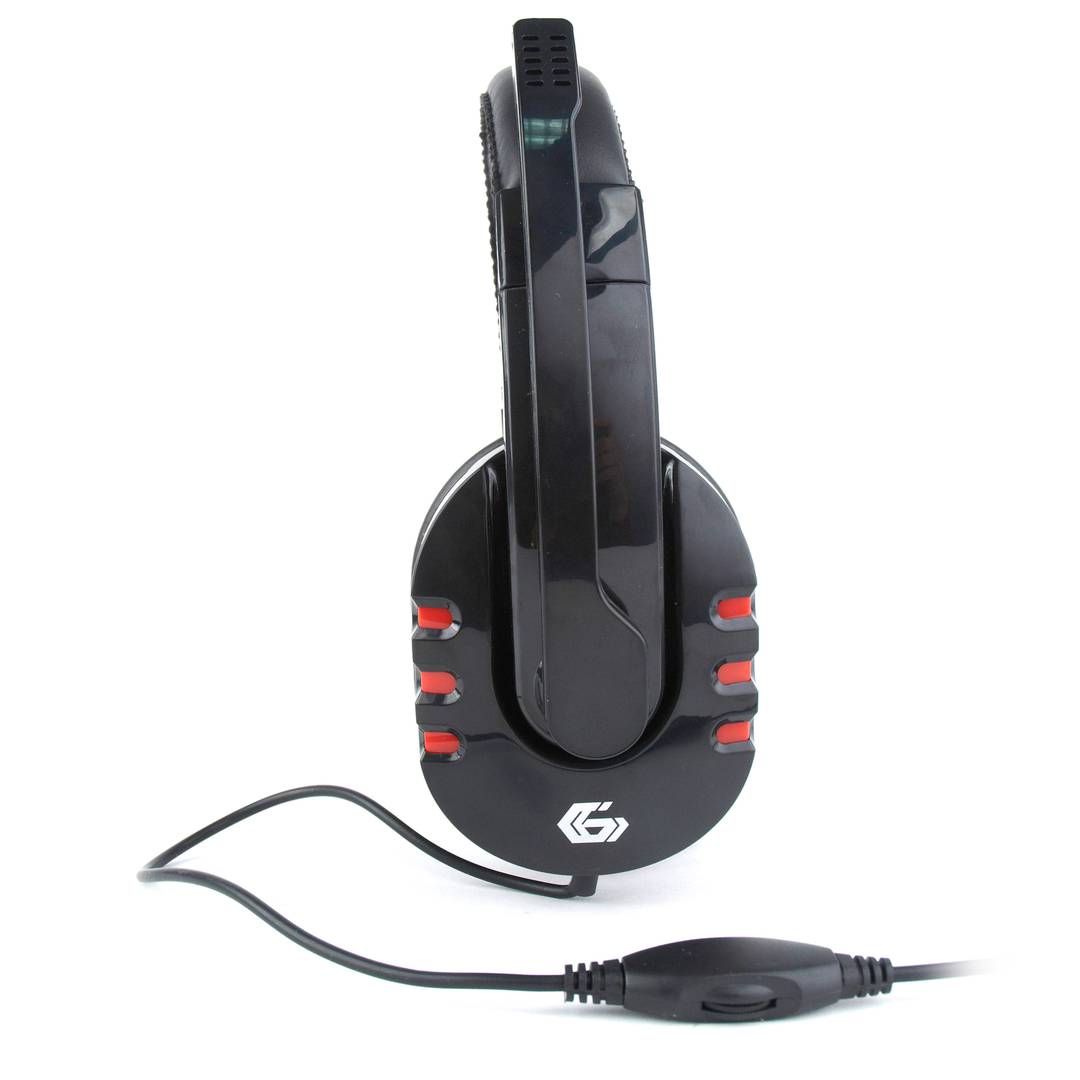 Fones de ouvido estéreo Gembird, preto brilhante, com controle de volume e microfone