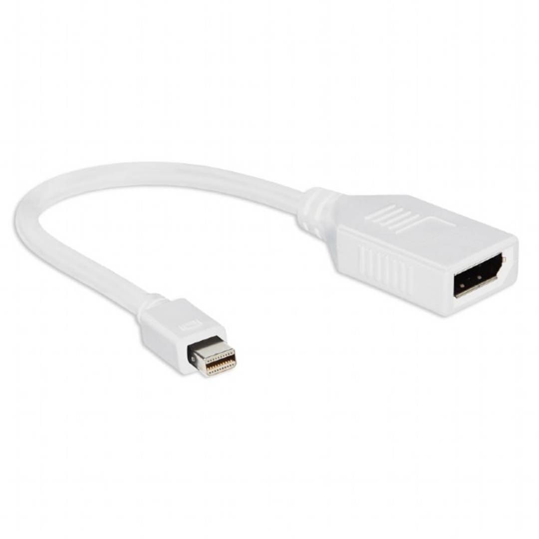 Gembird Mini DisplayPort macho para DisplayPort fêmea cabo adaptador branco