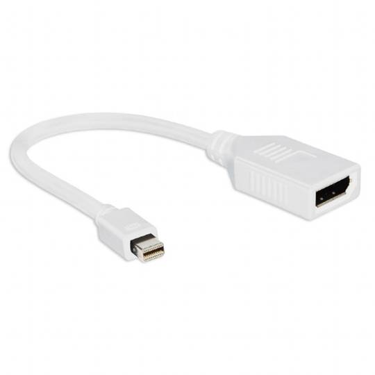 Gembird Mini DisplayPort macho para DisplayPort fêmea cabo adaptador branco