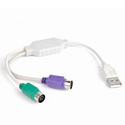 USB to PS2 (1 x USB-A male to 2 x 6-pin MiniDIN female) - Cablematic