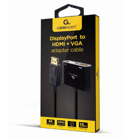 Gembird HDMI + VGA Female to DisplayPort Male Adapter Cable