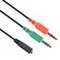 Cable adaptador de Gembird jack de 2x 3.5mm a connector de 4 pins