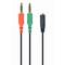 Cable adaptador de Gembird jack de 2x 3.5mm a connector de 4 pins