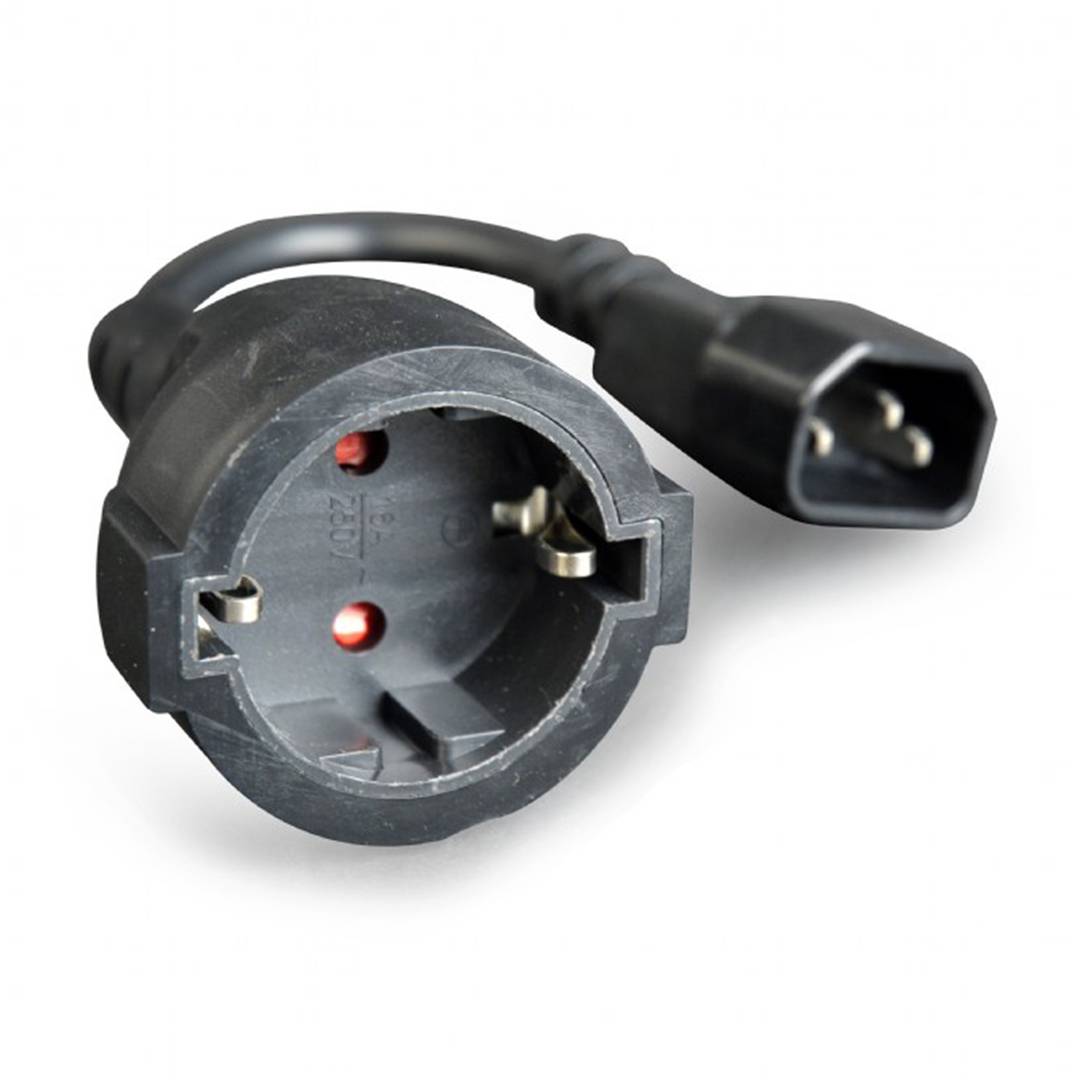 Gembird C14 Stecker auf Schuko Buchse Adapter für Stromkabel