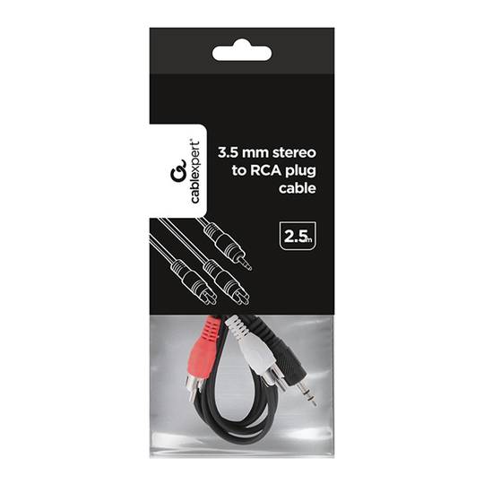 Cavo audio Gembird con spina jack da 3,5 mm a RCA 2,5 m