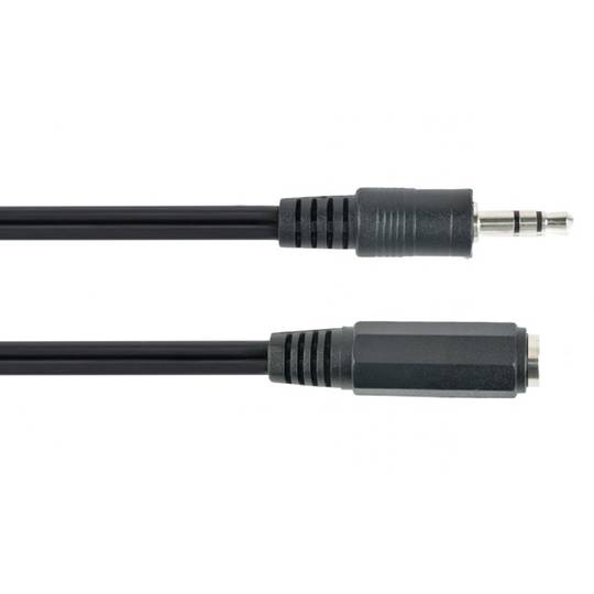 Cabo de áudio Gembird com conector jack de 3,5 mm e extensão macho/fêmea de 3 m