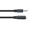 Cabo de áudio Gembird com conector jack de 3,5 mm e extensão macho/fêmea de 3 m