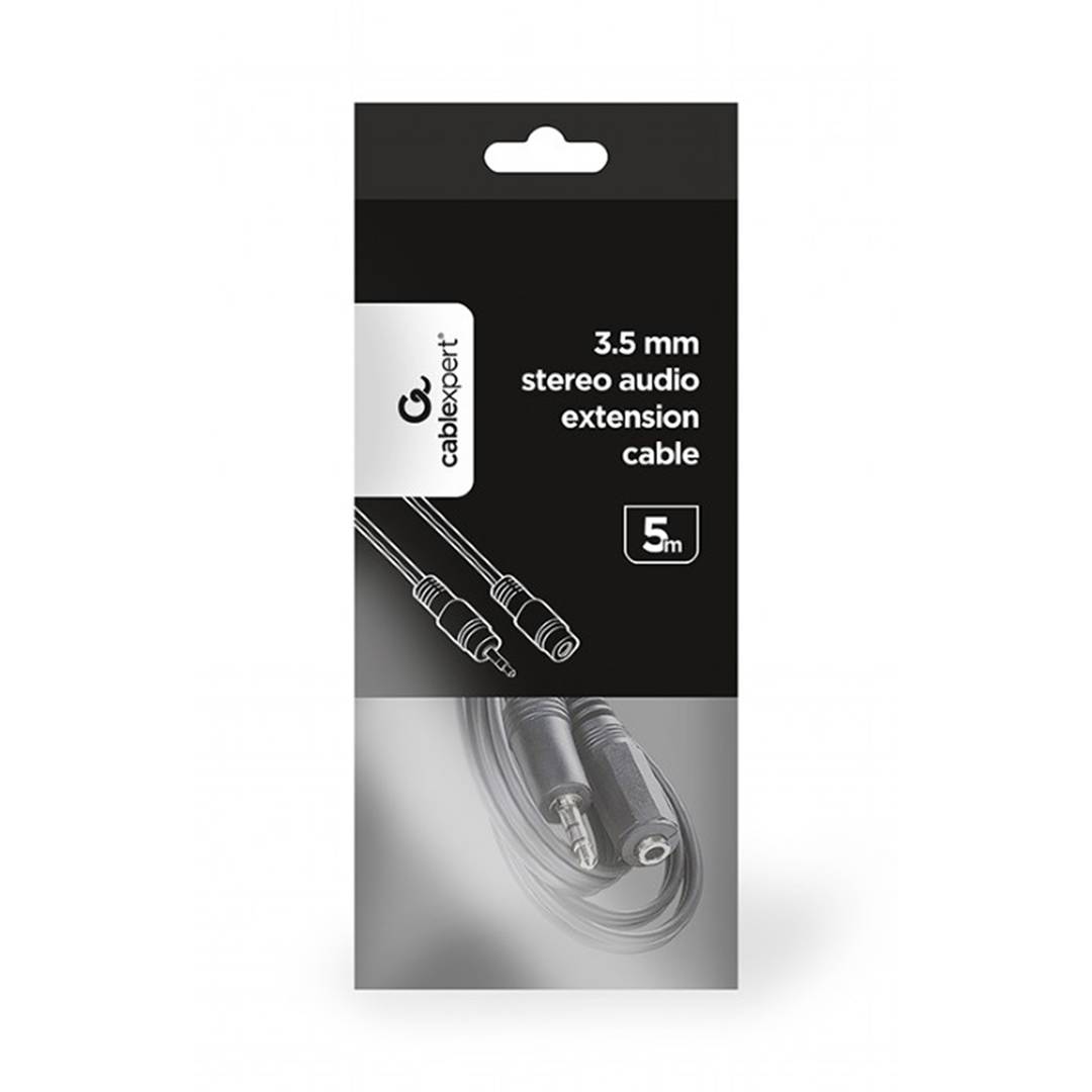 Cabo de áudio Gembird com conector jack de 3,5 mm e extensão macho/fêmea de 3 m