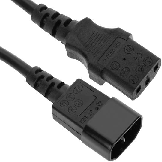 Cavo di alimentazione Gembird con prolunga da 1,8 m C13 maschio a C14 femmina