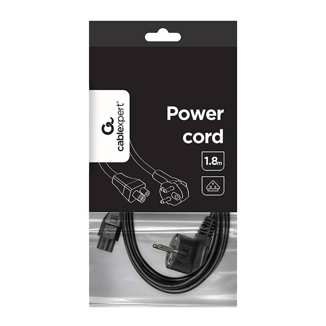 Kabel zasilający Gembird schuko z wtykiem C5 1,8m koniczynka