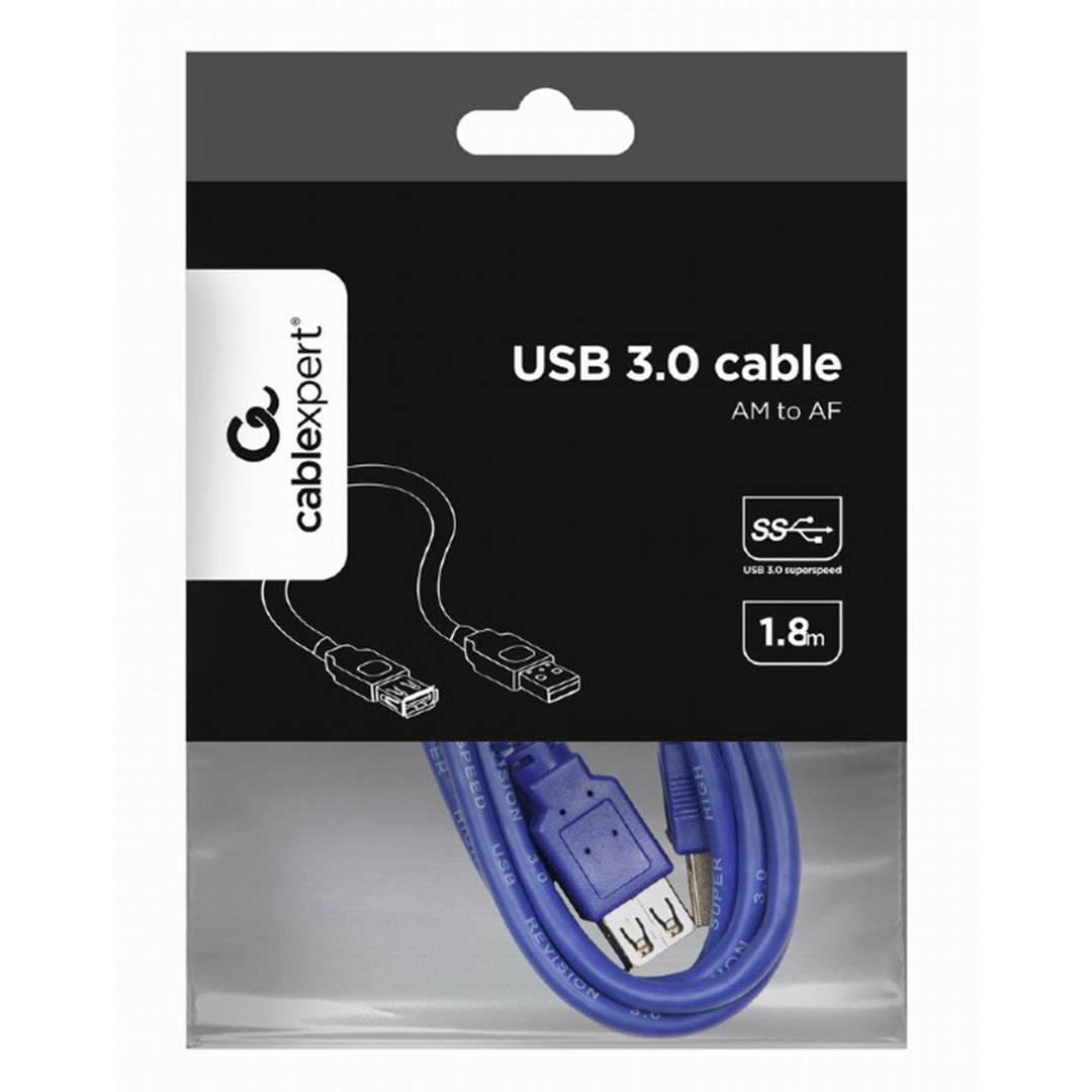 Cable Alargador Lanberg USB 3.0 Macho Hembra 1.8M Azul