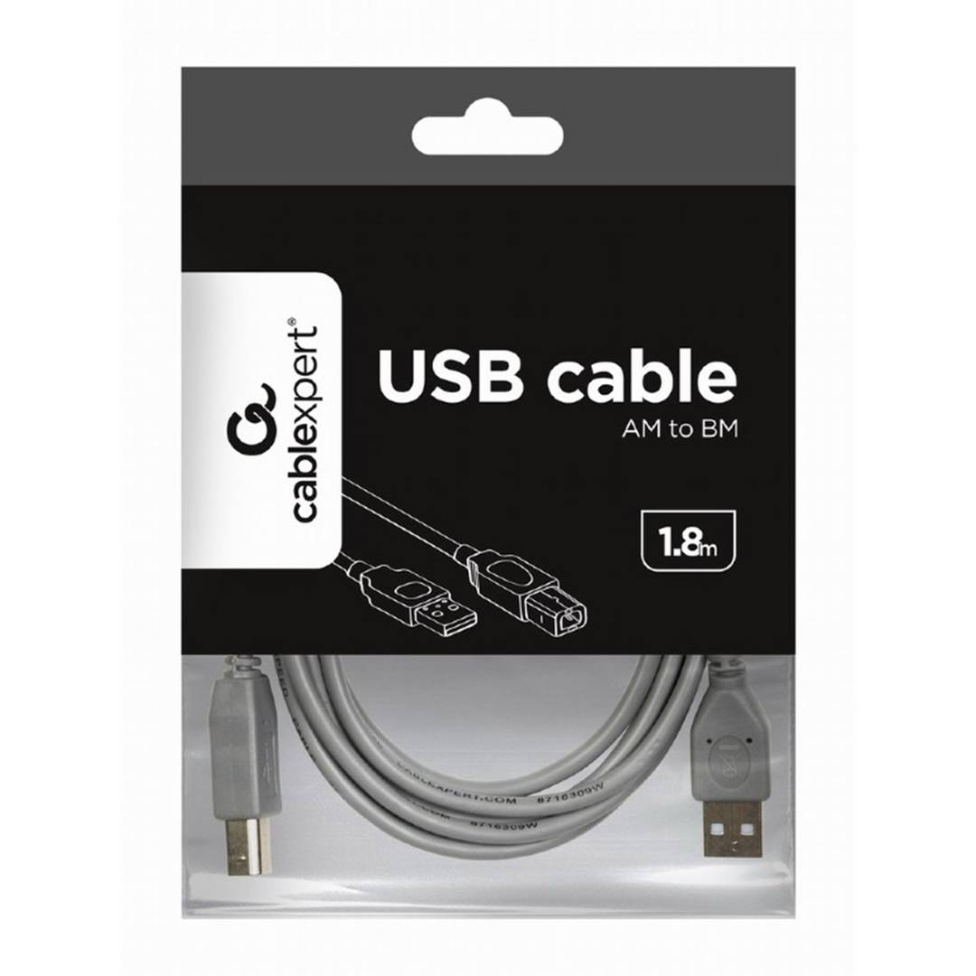 Gembird USB 2.0 A to USB 2.0 B cable 1.8m gray