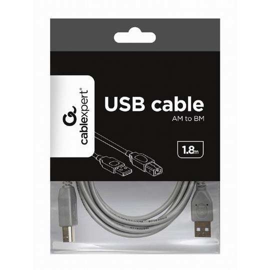 Gembird USB 2.0 A to USB 2.0 B cable 1.8m gray