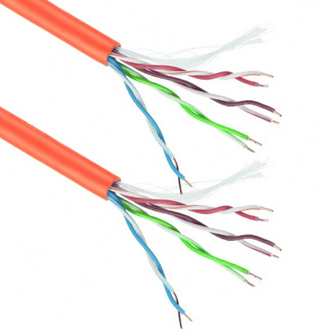 305m Rigid Orange Cat. 7 FTP CCA Ethernet Network Cable Reel - Cablematic