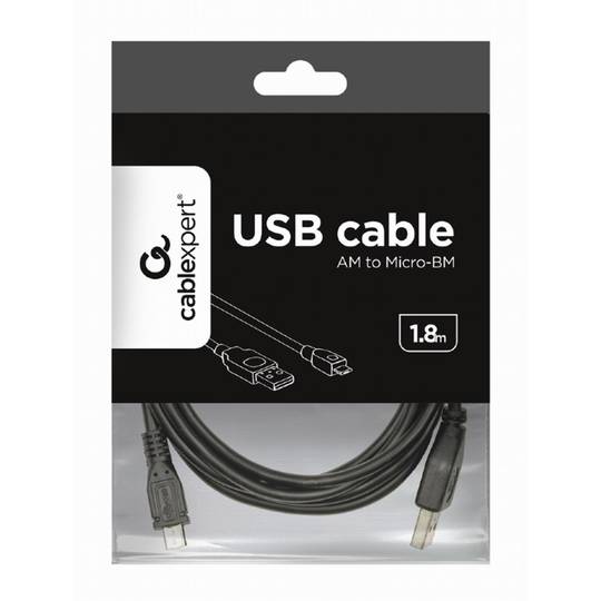 Cable USB Gembird 2.0 amb connector mascle micro USB a connector mascle de 1.8m