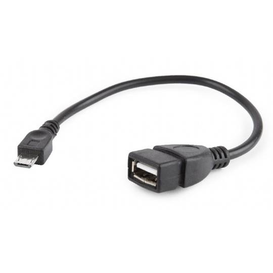 Cable USB Gembird con conector micro USB hembra a macho longitud 0,15m