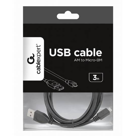 Gembird USB 2.0 naar Micro USB Kabel 3m