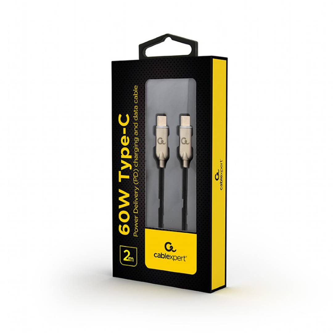 Gembird USB Type C 2.0 cable with male to male connector 2m