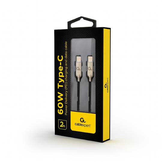 Gembird USB Type C 2.0 cable with male to male connector 2m