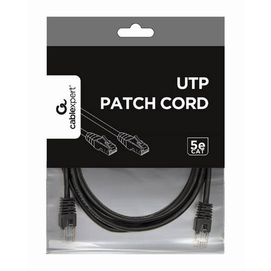 Kabel Gembird UTP Cat5e 3 metry w kolorze czarnym