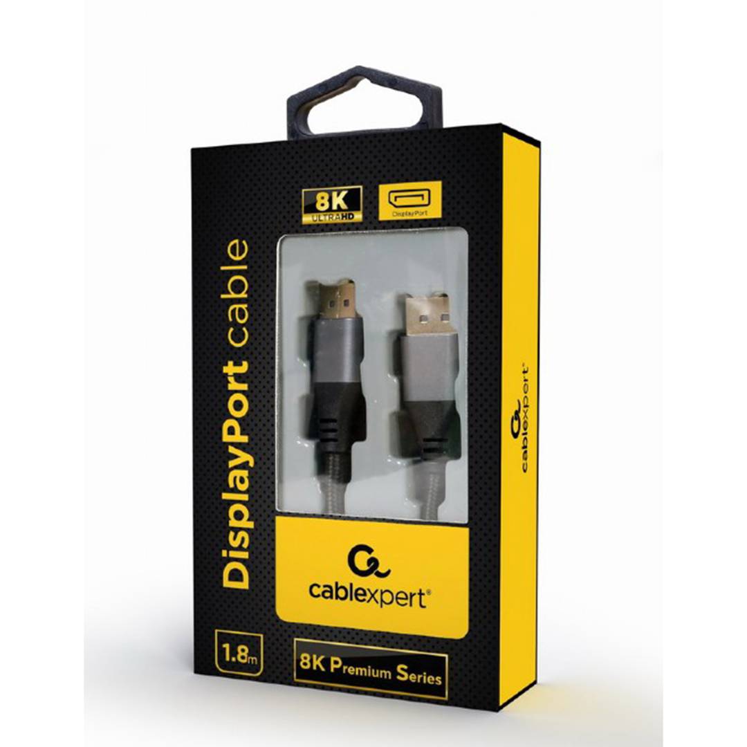 Câble DisplayPort série Premium Gembird mâle vers mâle V1.4 8K 1.8M