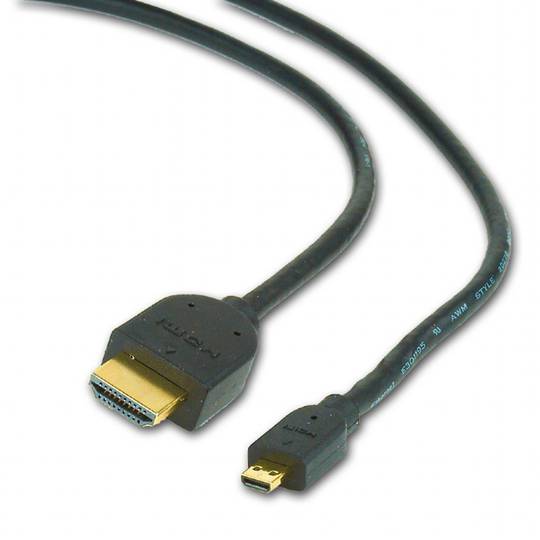 Cable HDMI Gembird de 1,8 m con conectores HDMI macho a micro HDMI macho V1.3