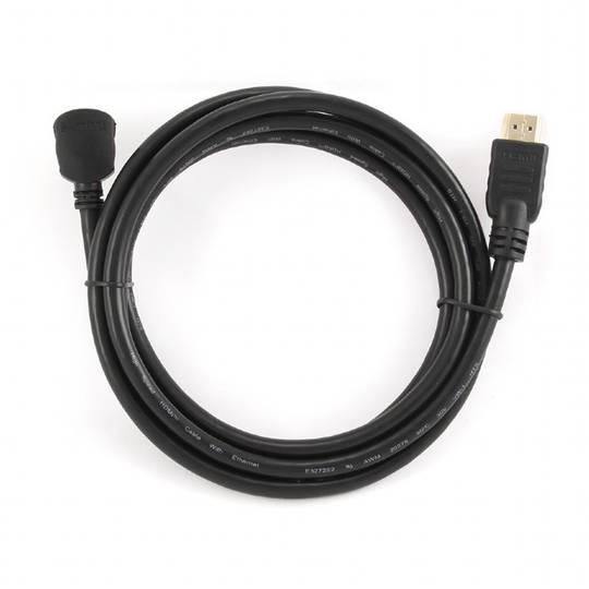 Cabo HDMI 2.0 com conector macho tipo A para conector macho tipo A Ultra HD 4k 3D com ângulo de 90 graus 1.8m