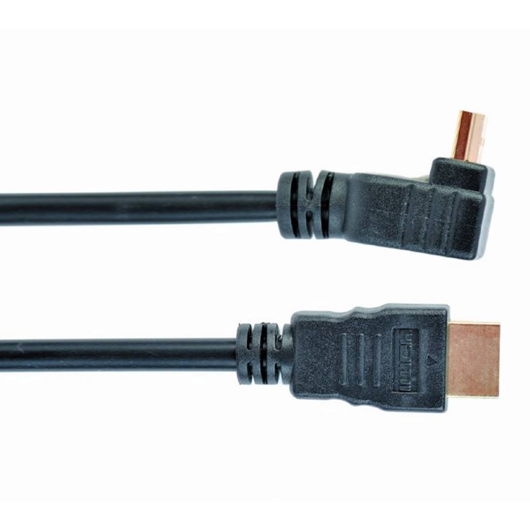 Cabo HDMI 2.0 com conector macho tipo A para conector macho tipo A Ultra HD 4k 3D com ângulo de 90 graus 1.8m