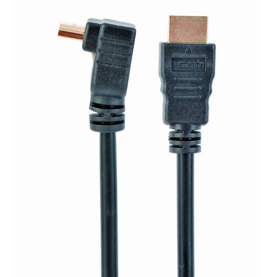Cabo HDMI 2.0 com conector macho tipo A para conector macho tipo A Ultra HD 4k 3D com ângulo de 90 graus 1.8m