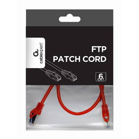 Gembird FTP Cat.6 Netzwerkkabel 0,5m rot