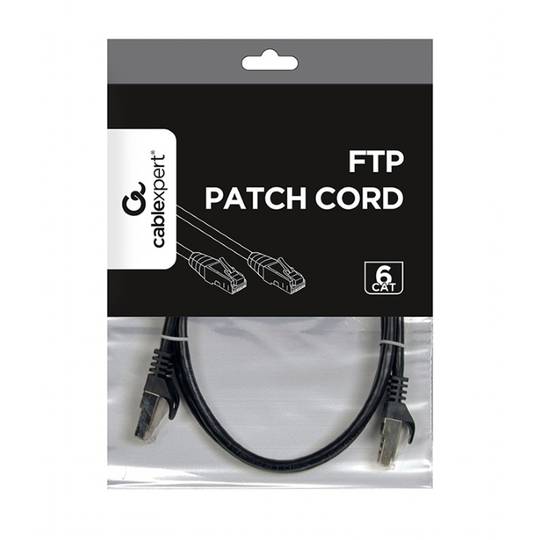 Kabel sieciowy Gembird FTP Cat.6 1m czarny