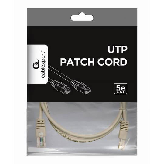 Cable de red Gembird UTP Cat.5e de 1m de color gris