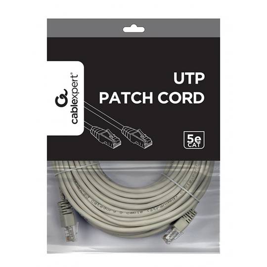 Cable de red Gembird UTP Cat.5e de 20m en color gris
