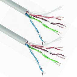 Cable de xarxa Gembird UTP Cat.5e rígid CCA AWG24 en bobina de 305m de color gris